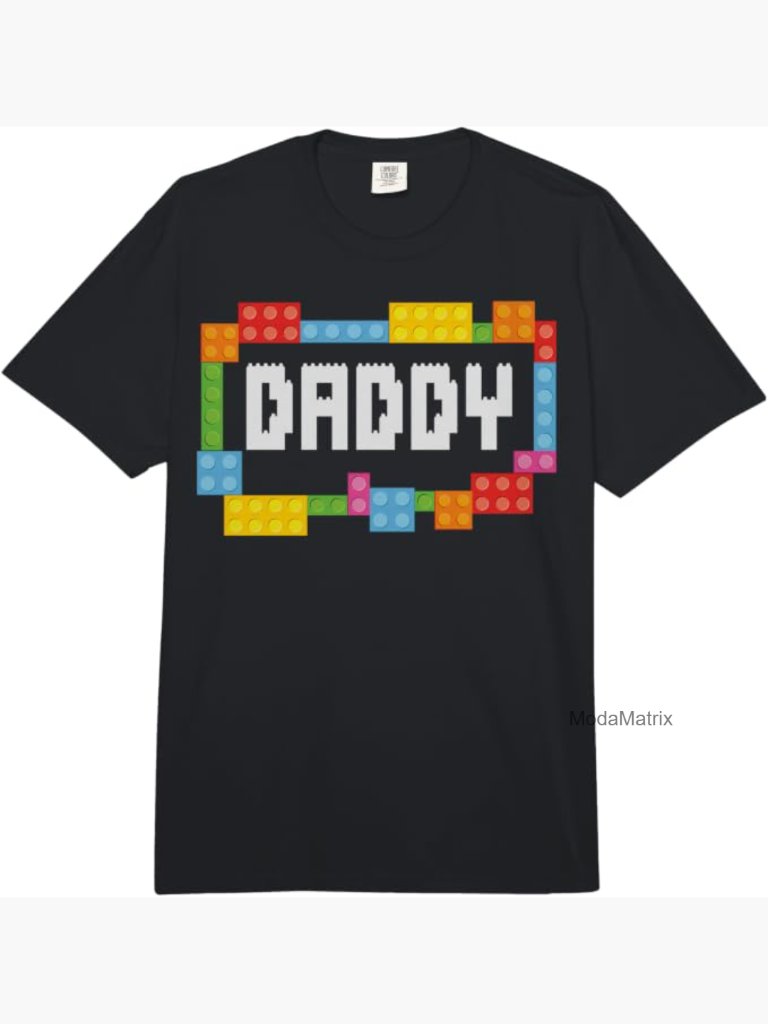 Master Builder Daddy Bricks Blocks Family Set Comfort Colors Adult Heavyweight